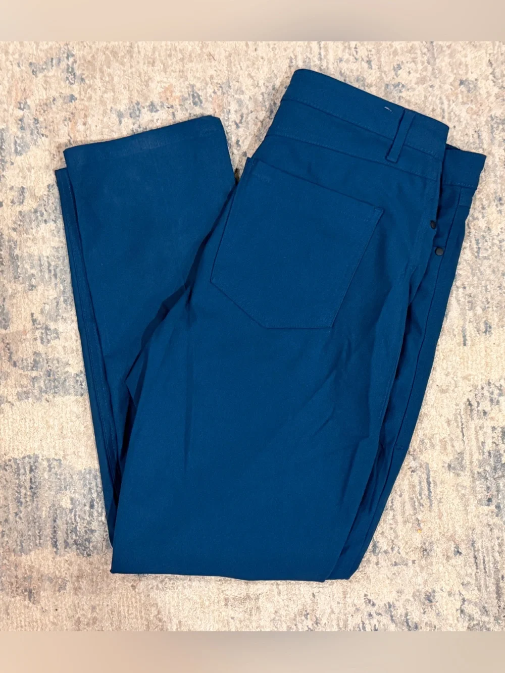 Mens Hudson & Borrow Slacks in Dark Teal Blue